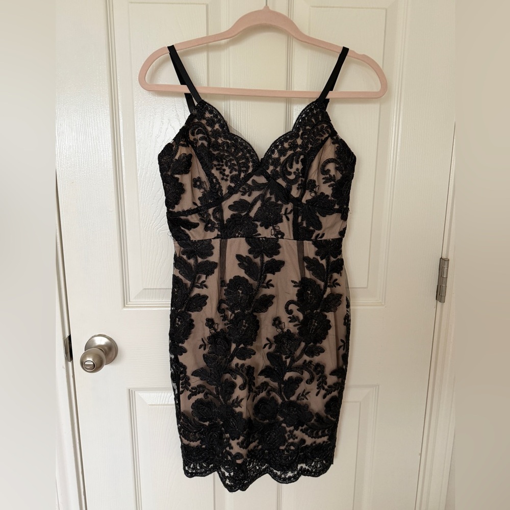 Black Lace Mini Dress